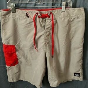 Oakley Gray/ Red Board shorts- size 36